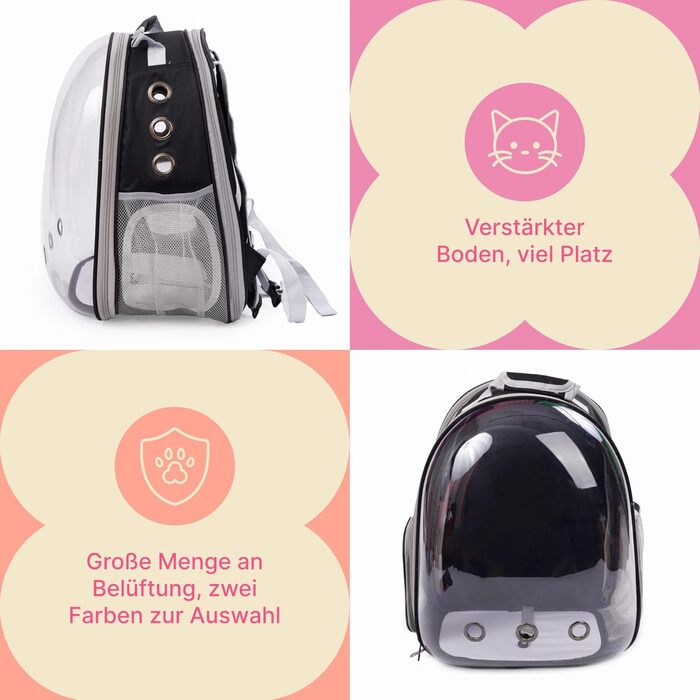 Транспортна сумка для собак та котів JUMI - рюкзак для тварин - переноска для котів та собак сірого кольору