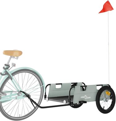 Фархангер ARKEM для велосипеда: сірий, з оксфордської тканини та металу, кошик для собак