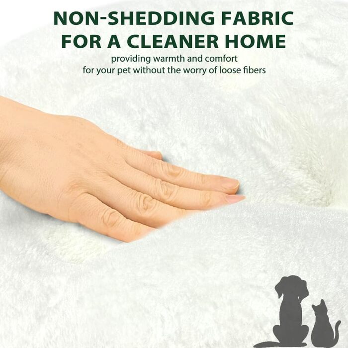 М'яке ліжко-лежанка для собак та котів, 50x50x20 см, світло-коричневий колір