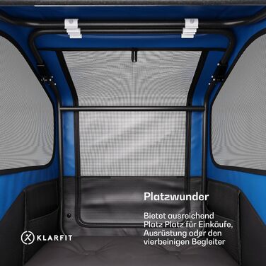 Фургон для собак Klarfit Goldie Home: 334 л, водовідштовхувальний, для перевезення домашніх тварин, 40 кг, складна конструкція, 16