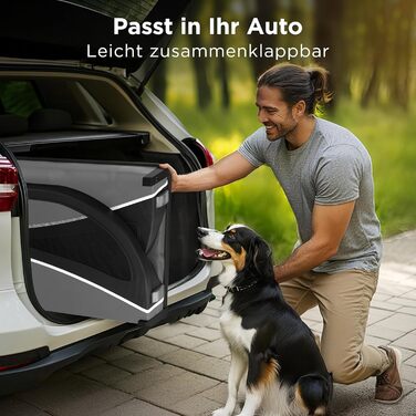 Фаркоп для велосипеда з собакою - Складаний фаркоп для велосипеда для собак до 40 кг, з відбивачами, водовідштовхувальний, сумісний з електровелосипедами, чорно-сірий