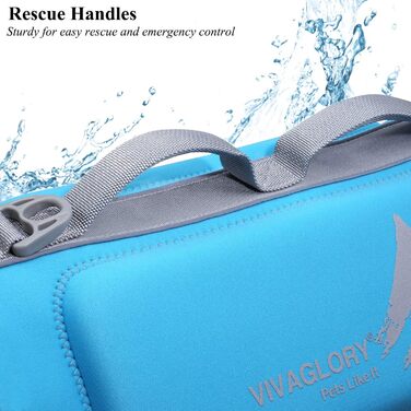 Жилет рятувальний для собак VIVAGLORY, великий розмір XL, блакитний, для плавання та катання на човні