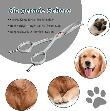 Ножиці для грумінгу собак Purple Dragon Kleine Hundeschere, професійні, з покриттям та демпфером