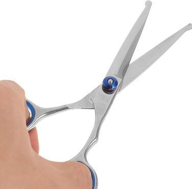 Набір з 2 ножиць для грумінгу тварин з округлою голівкою, нержавіюча сталь, професійний грумінг та домашнє використання, прецизійна заточка, ергономічні ручки