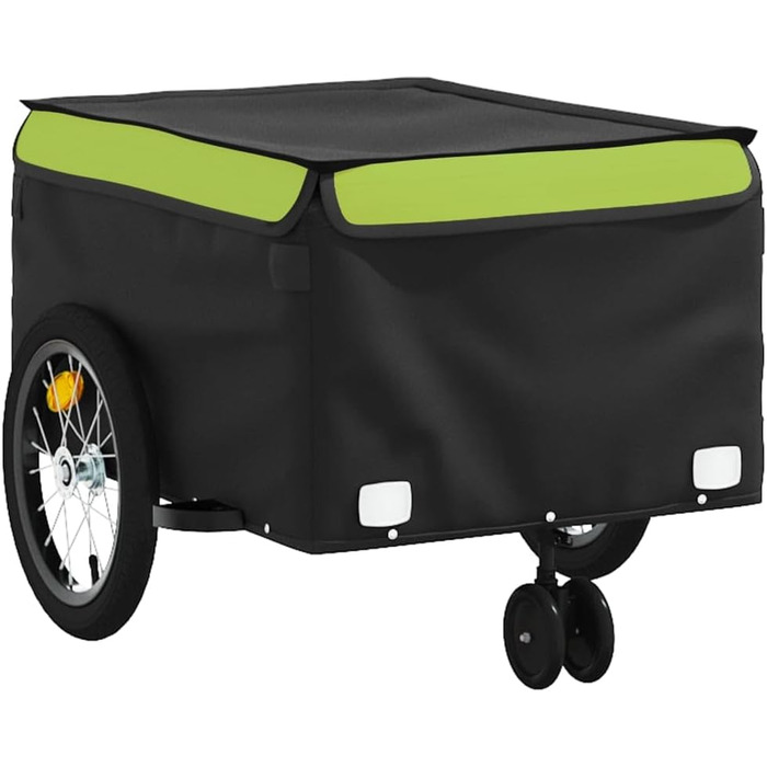 Причіп для велосипеда з металу, чорно-зелений, 45 кг, для собак