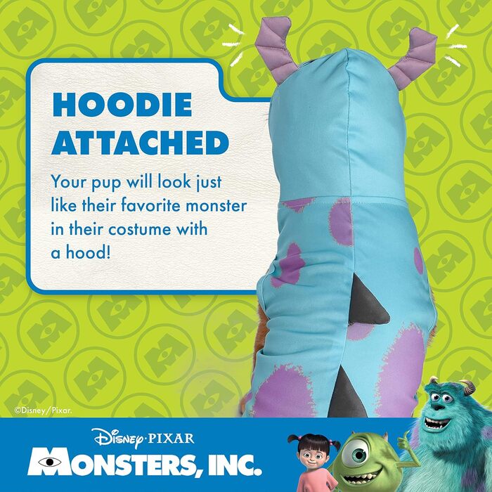 Костюм для собак Disney Monsters, Inc. Саллі - офіційний ліцензійний костюм на Хелловін, XS, блакитний