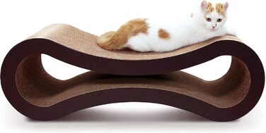 Картонний когтеточка FluffyDream для котів, лежак-будинок, захист меблів, вигнута форма Інфініті