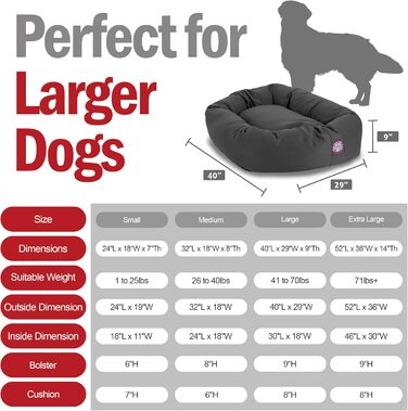 Ліжко-бублик для собак Pet Products, 40 дюймів, сіре