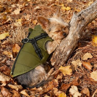 Зимовий одяг для собак з шлейкою, 3-в-1, водонепроникний, вітронепроникний, теплий та зручний. Підходить для собак та котів маленьких, середніх та великих порід (Чорний, 5XL)