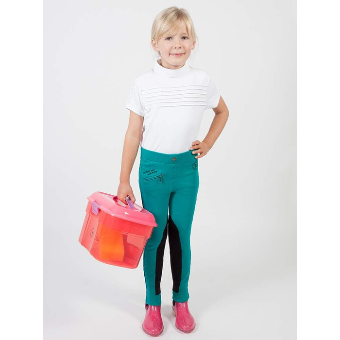 Дитячі штани для верхової їзди PFIFF Ella, 152, блакитно-чорний колір