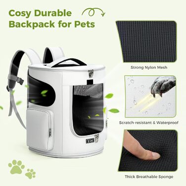 Розширюваний рюкзак для котів та собак Lekespring, переноска для тварин до 8 кг, сірий