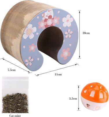 Котяче дряпальний борд - інтерактивна іграшка з котом'ятою та дзвіночком. Дряпальний картон для котів, іграшка для шліфування кігтів.