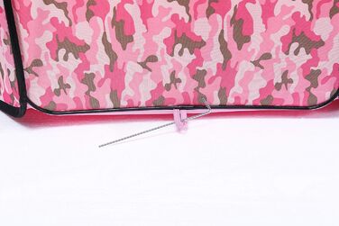 Портативний вольєр для домашніх тварин Pawer, 114x61 см, 8 панелей, рожевий камуфляж, 600D Oxford, для котів/собак/цуценят