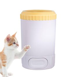 Миска-мийка для лап собак, миска-мийка для лап, автоматична щітка для миття лап для домашніх тварин, інструмент для догляду за тваринами, жовта