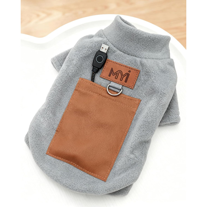 Теплий зимовий одяг для собак MYI, для маленьких, середніх та великих собак, сірий, розміри L (30 см), XL (35 см)