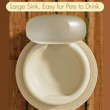 Водяна пляшка для собак Aimondow, 340 мл (12oz), бежева. Портативна миска для води для собак, вилка-поїльника для прогулянок, подорожей. Без витоку.