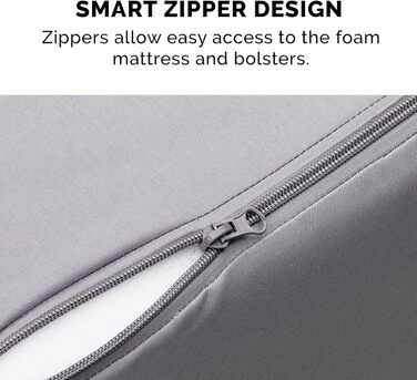 Ліжко для собак Furhaven великого розміру з ортопедичним матрацом, стиль дивана, знімний, пральний чохол (76 x 51 x 15 см, сірий титан)