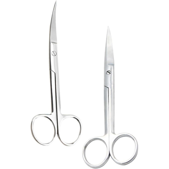 Професійні ножиці для грумінгу тварин VICASKY (2 шт.) з нержавіючої сталі, прямі та вигнуті кінчики, для салонів та дому