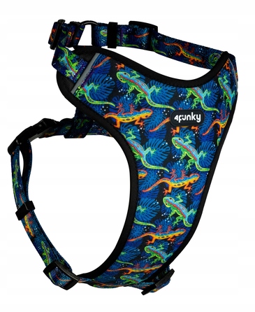 Шлейка Guard Comfort Wild Gecko від 4Funky | Регульована, для малих собак (розмір XS)