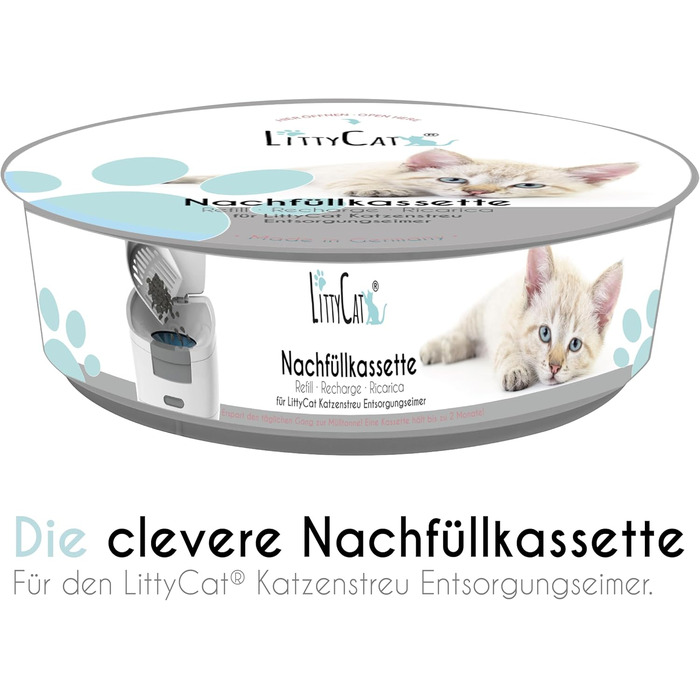 Littycat: Запасні касети для туалету котів, сумісні з оригіналом, 3 шт.