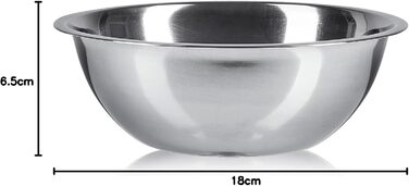 Набір кухонних мисок Pullmer (2 шт) з нержавіючої сталі, 30 см, для мюслі, салатів, замішування, подачі, Ø 30 см, висота 18 см