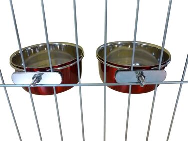 Миски для собак Ellie-Bo, 1 шт. (червоний, 0.6 л, маленькі) - для вантажівки, клітки, вольєру