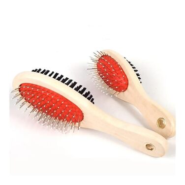 Щітка для догляду за шерстю котів та собак, для довгошерстих порід, вичісування, масаж, видалення ковтунів