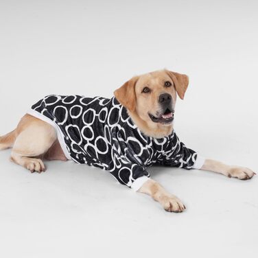 Пуловер LovinPet для великих собак: теплий, зручний, з фланелі, чорного кольору (Large)