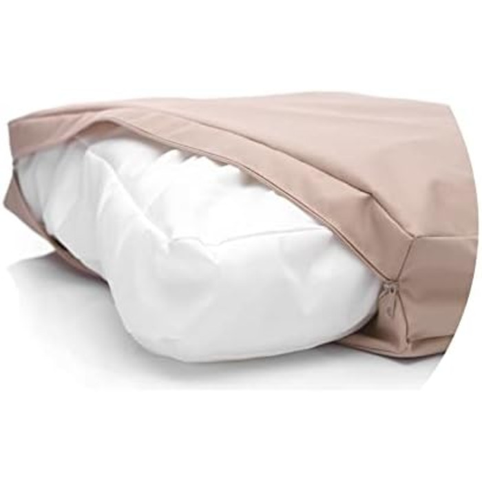 Ліжко для собак Juelle з екошкіри, м'який килимок, ліжко-печеринка для великих собак, біле, 120x90 см