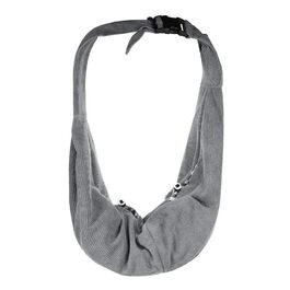 Сумка-переноска для собак та котів до 7 кг, сіра. Зручна переноска для тварин, регульований ремінь, складний дизайн.