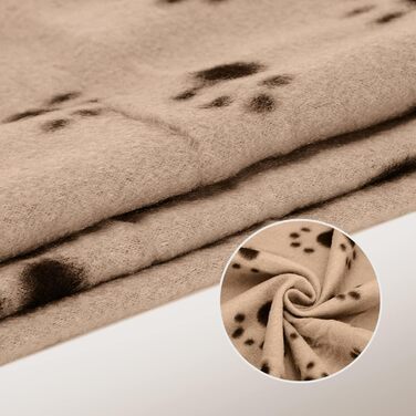 Nobleza м'яка флісова ковдра для собак і котів, 75x75 см, бежева, прана, тепла підстилка для домашніх тварин, щенят