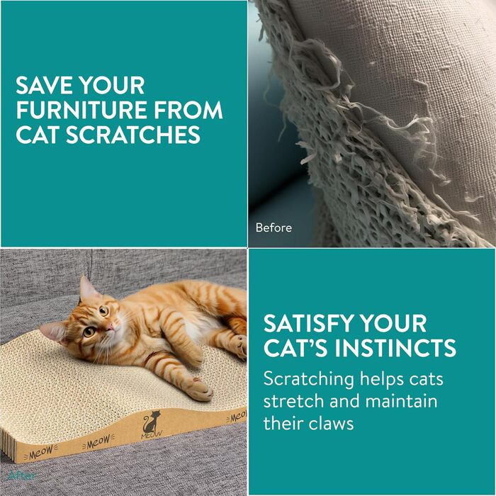 Котячий когтетоп Navaris 4-в-1 - іграшка для котів, когтеточка з картонної хвилястої гофрованої паперу, проста у збірці, багатофункціональна