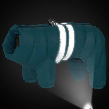 Зимова тепла куртка для собак, водонепроникна та вітронепроникна, з відбиваючими елементами. Підходить для Йоркширського тер'єра, мопса, чихуахуа, лабрадора. Червона.