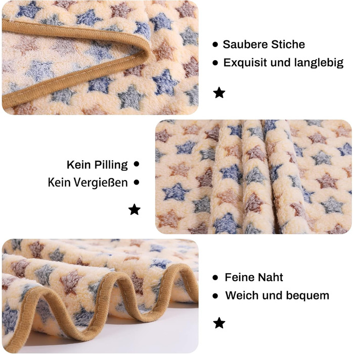 М'яка ковдра для собак та котів Demigeat, 3 шт. - тепла та зручна ковдра для лежанки, переноски, подорожей. Підходить для маленьких та середніх тварин.