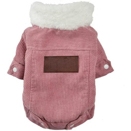 Рожева тепла куртка для собак на осінь/зиму, флісова парка для маленьких та середніх собак та котів, м'яка та тепла, для Шнауцера, розмір M