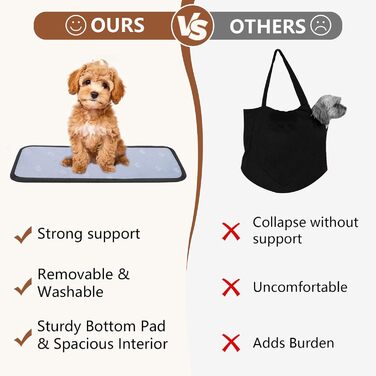 Сумка-переноска для собак, котів та цуценят – м'які боки, зручна для подорожей, з 4 кишенями, складна, легка, до 6,8 кг, для подорожей, до ветеринара, на прогулянку, бежева