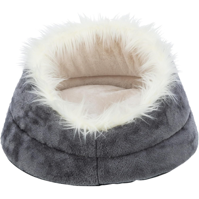 Крізь для собак TRIXIE Minou, 60 см, білий/сірий - м'яке ліжко з Softplüsch, для собак маленьких та середніх порід, антиковзаюче, 36299