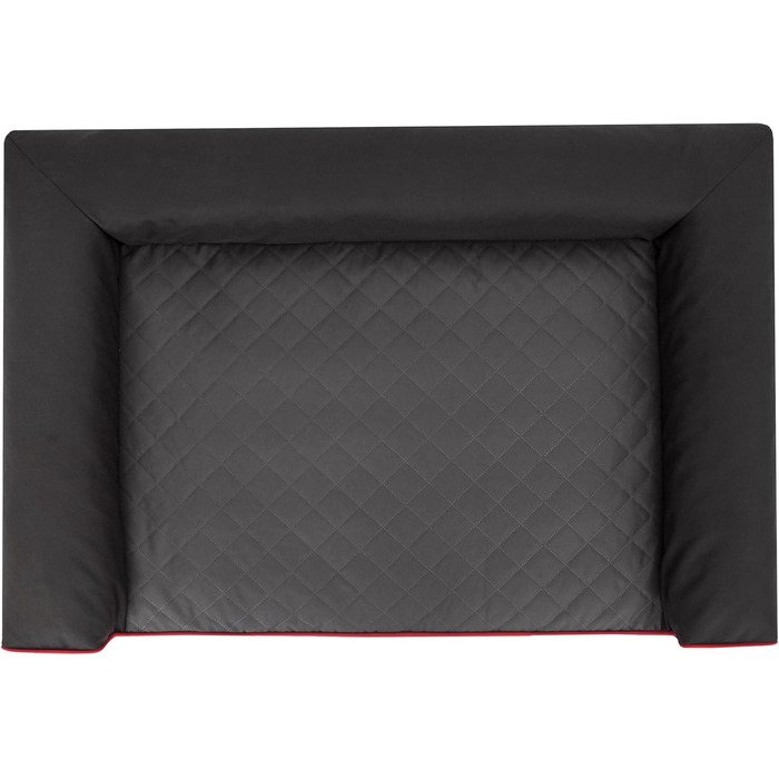 Килимок для собак, лежанка для собак, XL, 80x55 см, чорний з сірою матрацом