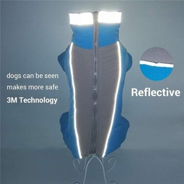 Водонепроникна куртка для собак з флісовою підкладкою, тепла зимова куртка для собак, одяг для собак, синього кольору для чоловіків