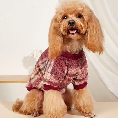 Теплий зимовий пуловер для собак Jecikelon з візерунком, розмір L, для маленьких собак, м'який, комфортний, одяг для собак та котів