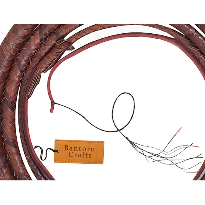 Бантoрo Кравтс Indiana Jones: Кожана батіг з канґару (16 плетінь) - 4.8 м