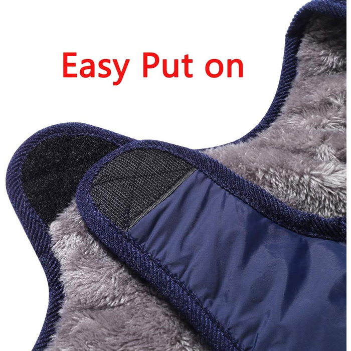 Флісова нашийникова стрічка JoyDaog для собак середніх порід, водонепроникна куртка для собак з бавовняної тканини для холодної зими (XL, Синій)