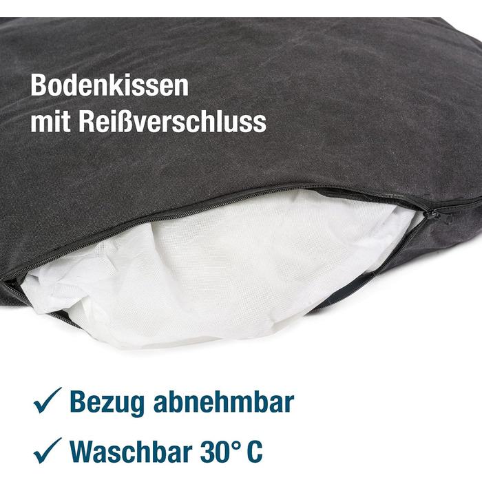JAMAXX Овальне собаче ліжко з комфортною начинкою, знімний чохол, вінтажний канвасний матеріал, собачий кошик з високими бортиками, розмір S (60x50 см)