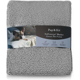 Водонепроникна лежанка для собак, флісова, розмір L, 104 x 69 см, для дивана, кімнати, авто, подорожей, сіра