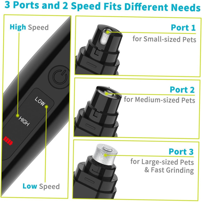 Електричний триммер для нігтів тварин BESPORTBLE: безпечний, простий у використанні, з алмазною обробкою