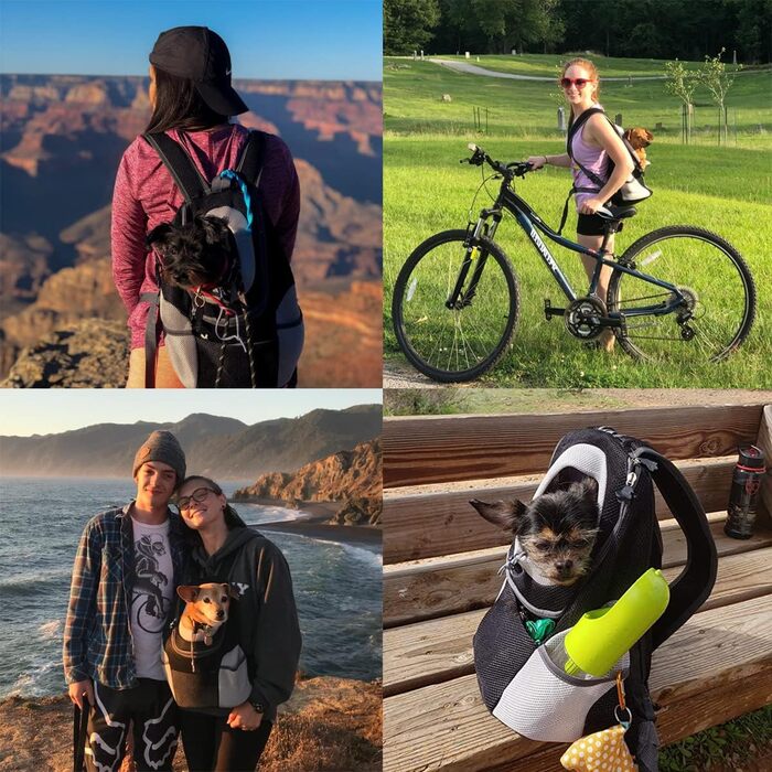 Рюкзак для тварин Pet Hunderucksack Katzerucksack, чорний, S, 30 x 16 x 34 см. Ідеально для собак та котів, зручний для подорожей, прогулянок та активного відпочинку.