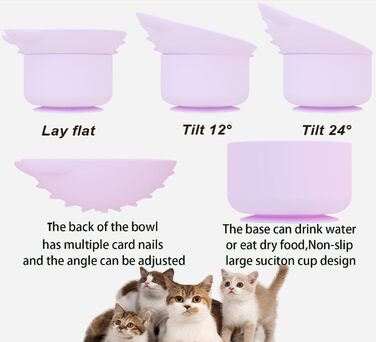 Набір мисок для котів Suyoku: повільне годування, проти блювоти, з підставкою, зелений