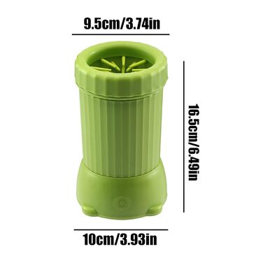 Автоматичний мийник лап для собак Niesel, USB, для дому та прогулянок, зелений