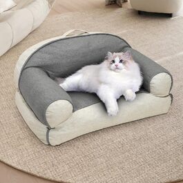 Крісло-лежанка для собак та котів середнього розміру, знімне та миється, м'яке та зручне, з антиковзною основою, 50,8 x 38,1 x 20,3 см