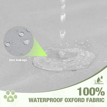 Кругле лежанка для собак Lekereise: водовідштовхувальний, надувний, 126x66x12 см, для середніх та маленьких собак, знімний чохол, для подорожей та саду (сірий), XL